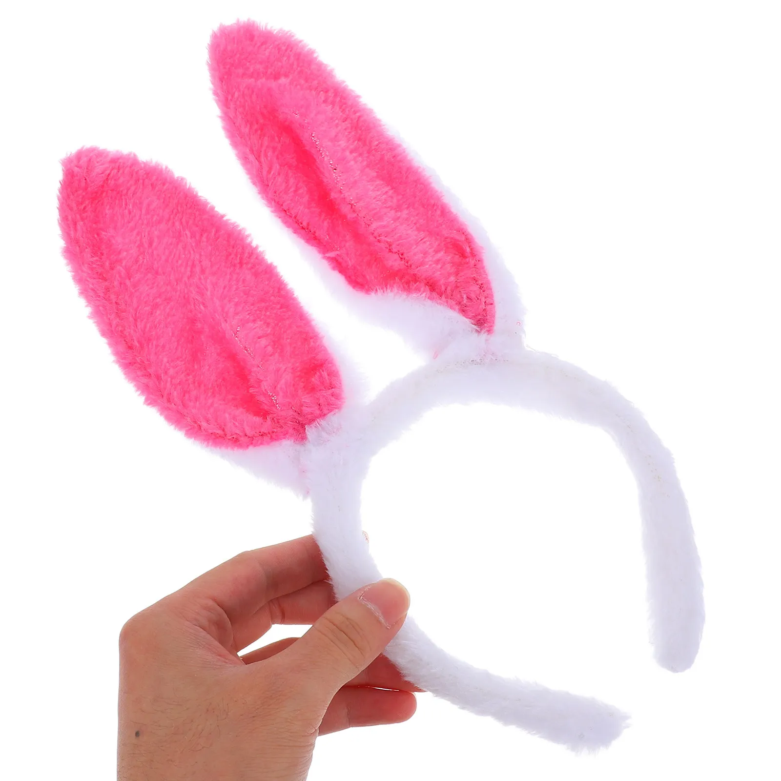 10Pcs 토끼 귀 머리띠 소녀를위한 가볍고 편안한 통기성 부활절 파티 머리 장식 어린이 셀카 사진 스타일링