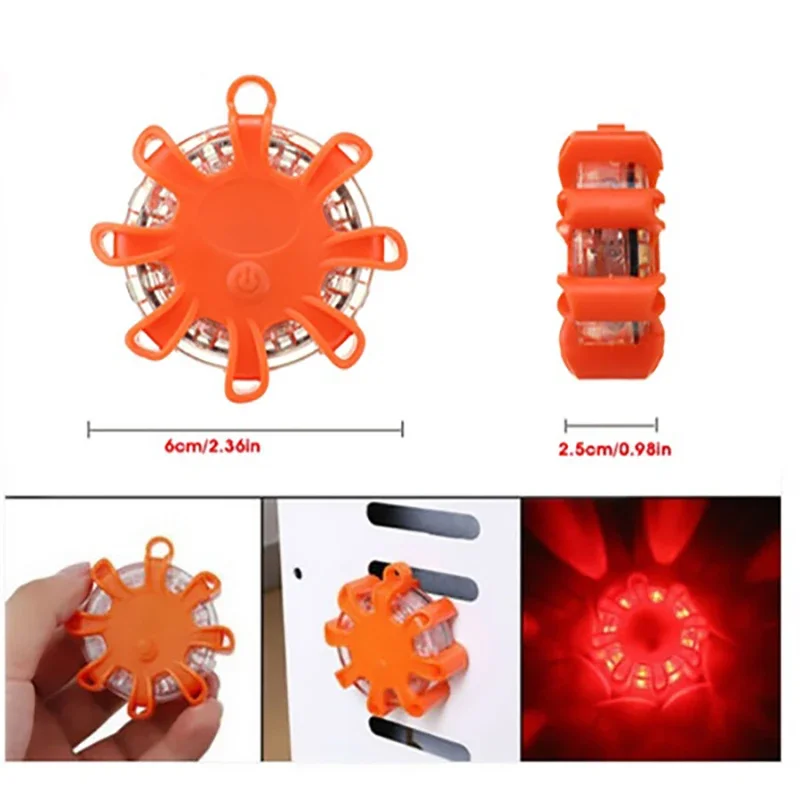 LED Warning Light Built-in Battery 3Mode Safety Flare Dash Emergency Flashing Lamp Strobe Light for Vehicle Trucks 6~1Pcs,emergency light,car strobe light