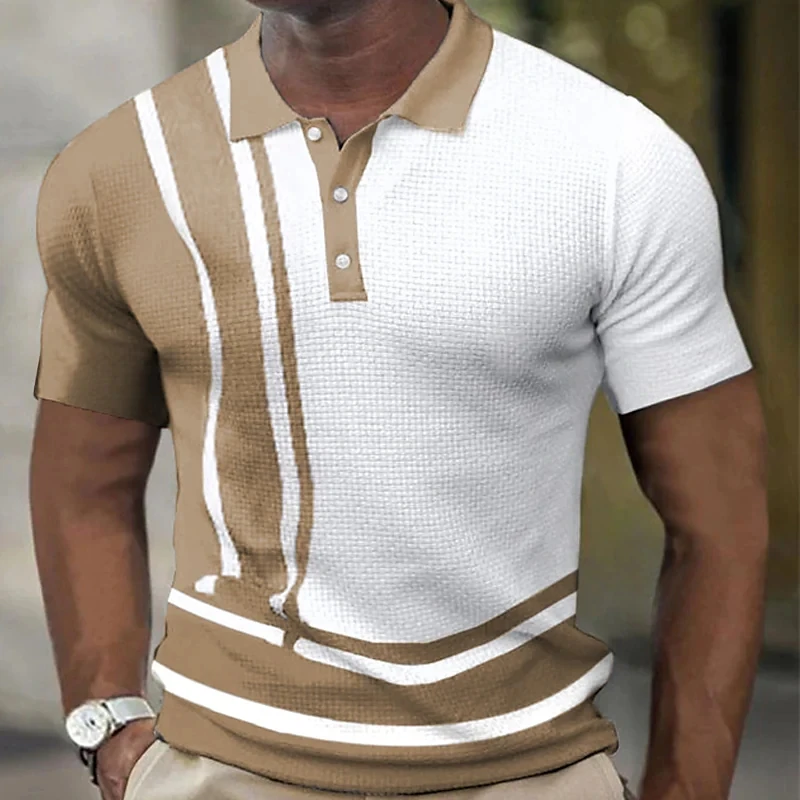 Summer new high quality top men s fashion casual button men s polo