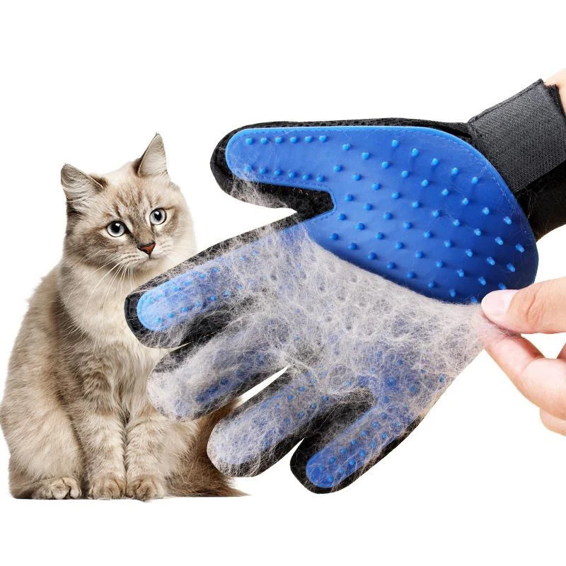 

Dog Cat Pet Combs Grooming Deshedding Brush Gloves Effective Cleaning Animal Bathing Hair Removal