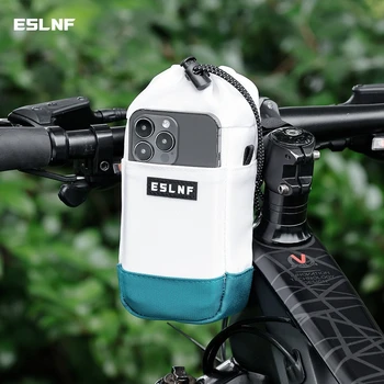 Borsa da bicicletta Portabottiglie per bici Borsa termica per attacco manubrio con tasca in rete Portabicchieri da caffè Accessori per borse da manubrio per bicicletta