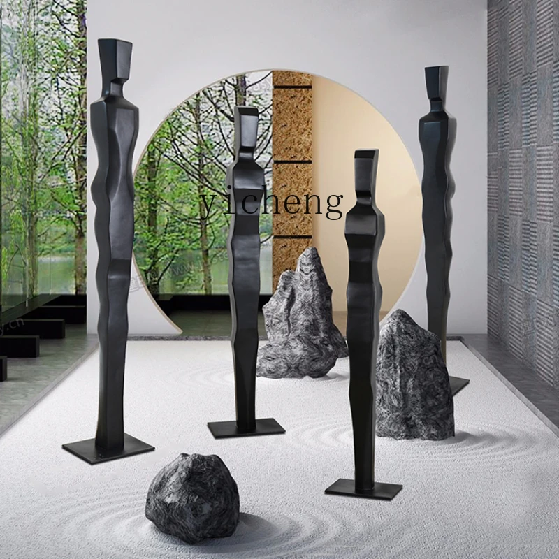 

Zc Simulation Wood Character Decoration Sculpture Hotel Villa Hall Staircase Soft Decoration Large Abstract Ornaments