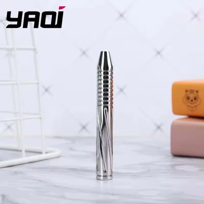 2026 YAQI BULLET 광택 처리된 스테인리스 스틸 및 황동 남성용 안전 면도기 손잡이 약 71g 전문 여행용 수염 관리 도구