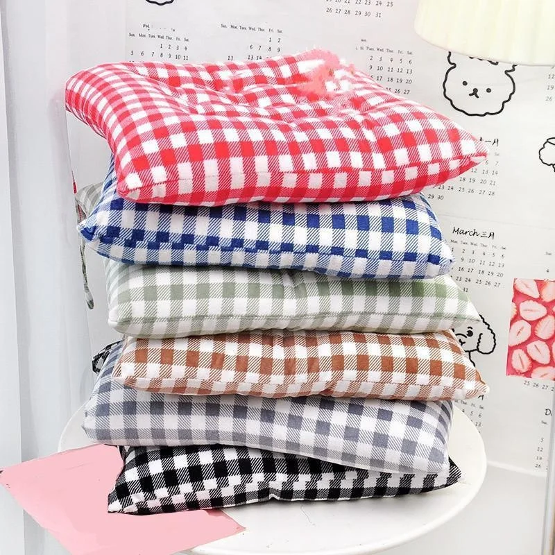 21 Colors Square Chair Cushion Pad/16 18 20 Thicken Cotton Linen