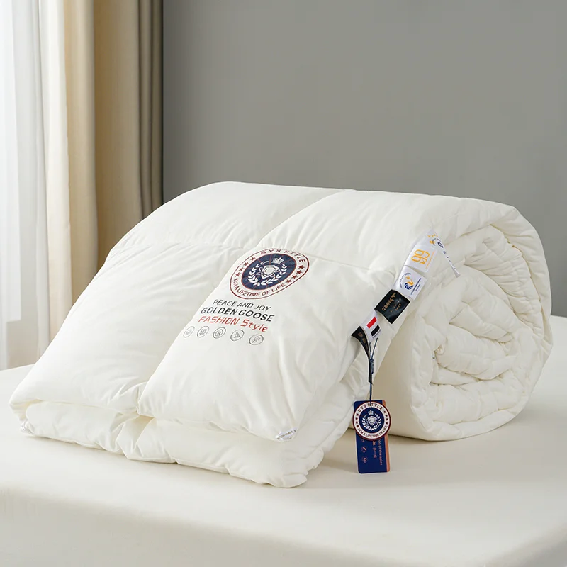 Superweiche Gänsedaunen-Bettdecken mit fünf Sterne, Hotel-Bettdecken, flauschige Doppelbettdecke, Queen-Size-Bett, Ganzjahres-Steppdecke