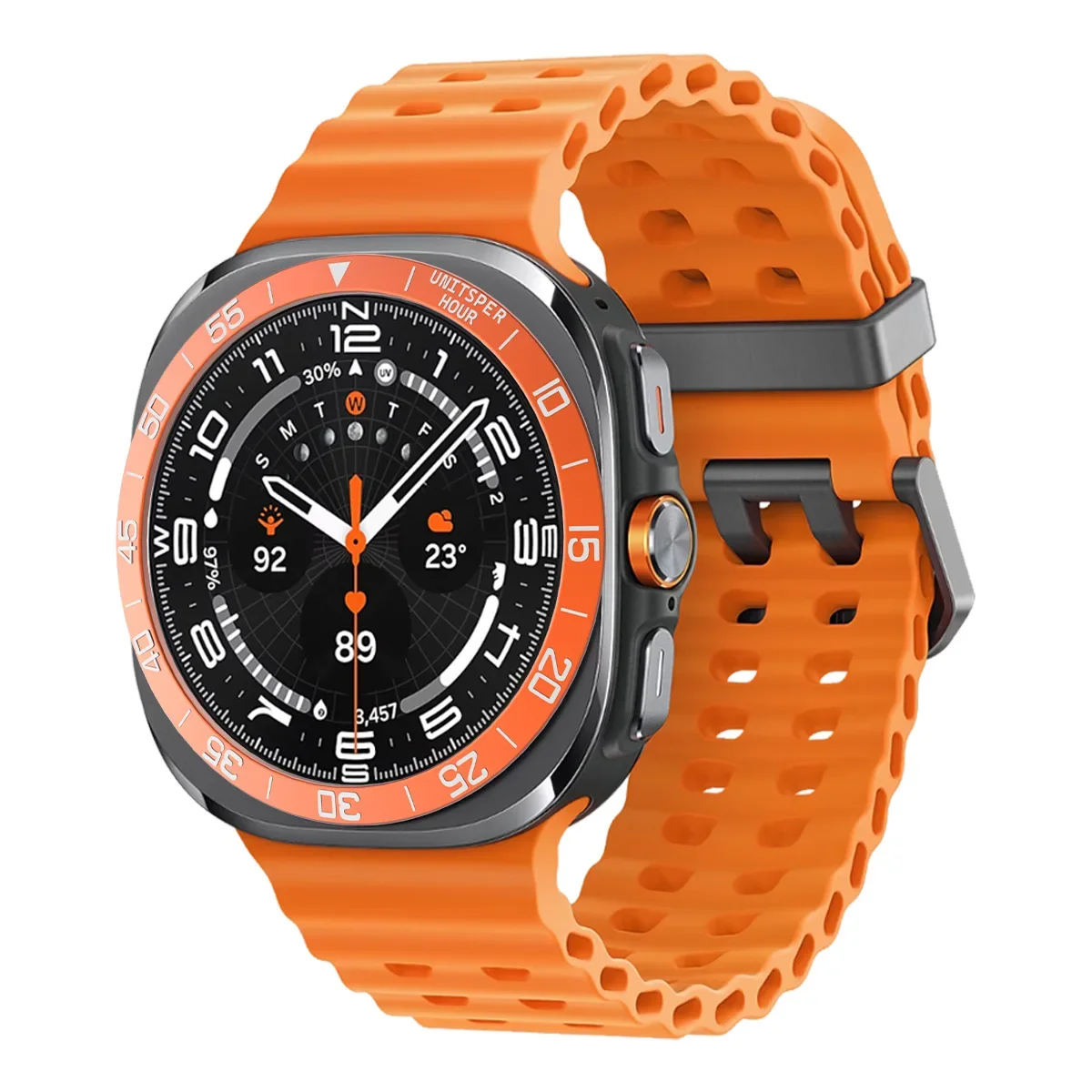 Sleek Metal Bezel Ring Case for Smartwatch - 47mm Frame Cover Accessory