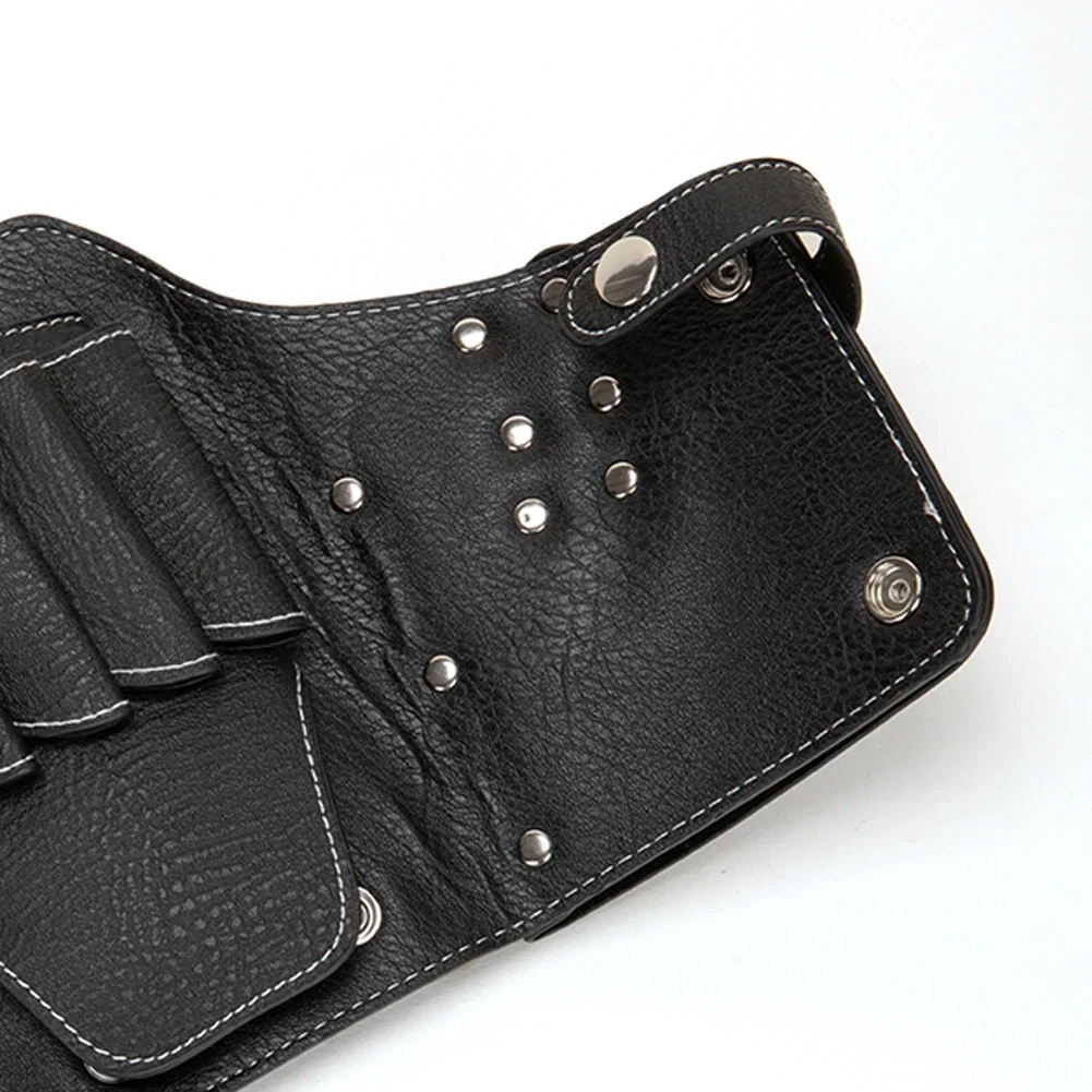 Retro Hair Stylist Waist Bag with Adjustable Belt Portable Barber Scissors Holster Bag Hairdressing Carrying for Hairdresser
