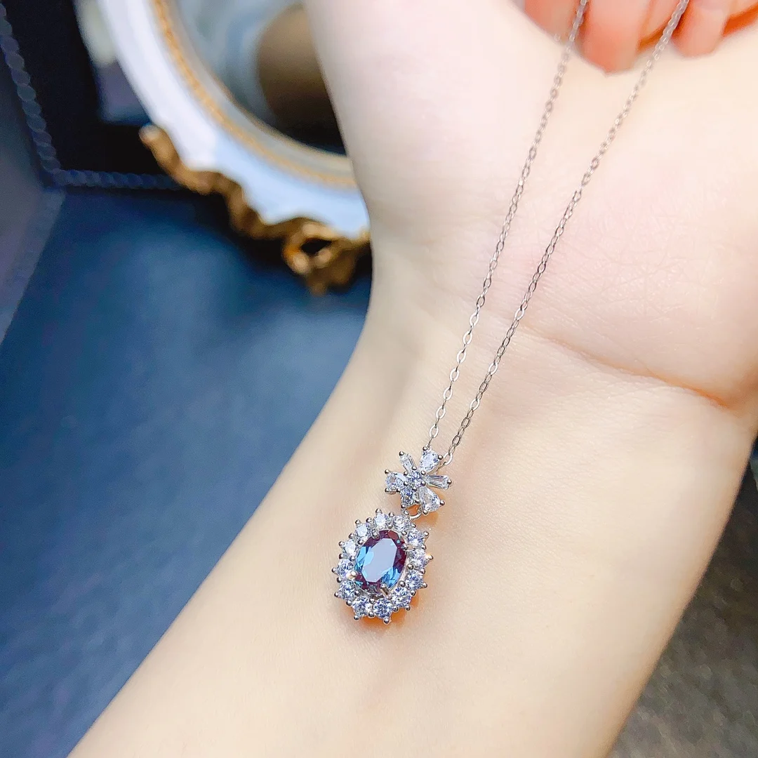 June Birthstone Necklace Created with Alexandrite Zircondia® Crystals | eBay