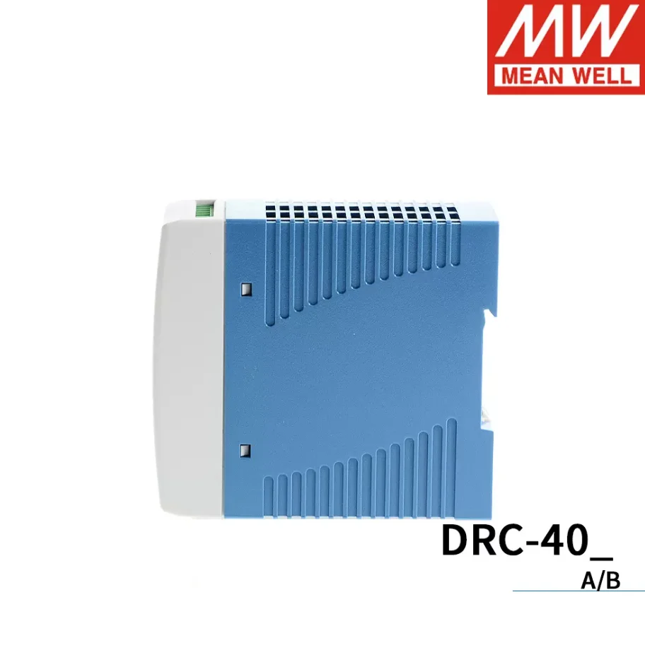 MEAN WELL DRC-40 UPS SMPS 스위칭 전원 공급 장치, AC DC 변압기, Din 레일 유형 보안 이중 출력, 40.02W, 13.8V, 27.8V, 1.9A