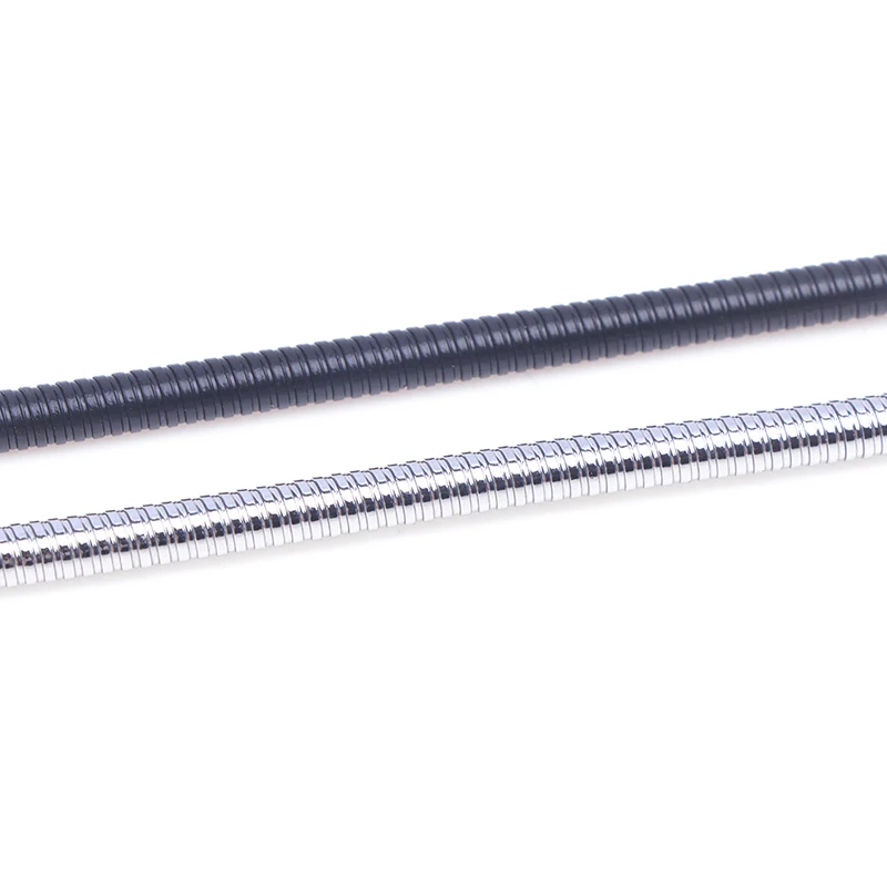 10/20/30/40cm LED Gooseneck M4 Black Flexible Snake Tube Silver Microphone Positioning Hose Two External Teeth 1pc