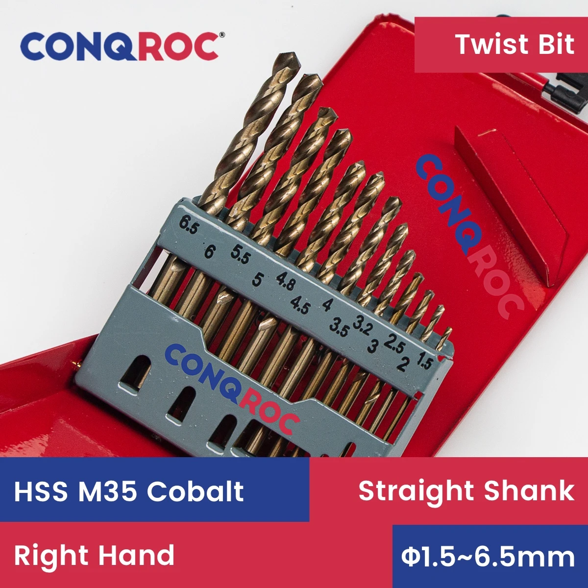 Twist Drill Bits Set Conqroc Drill Bit Hss M35 Cobalt Twist Drill