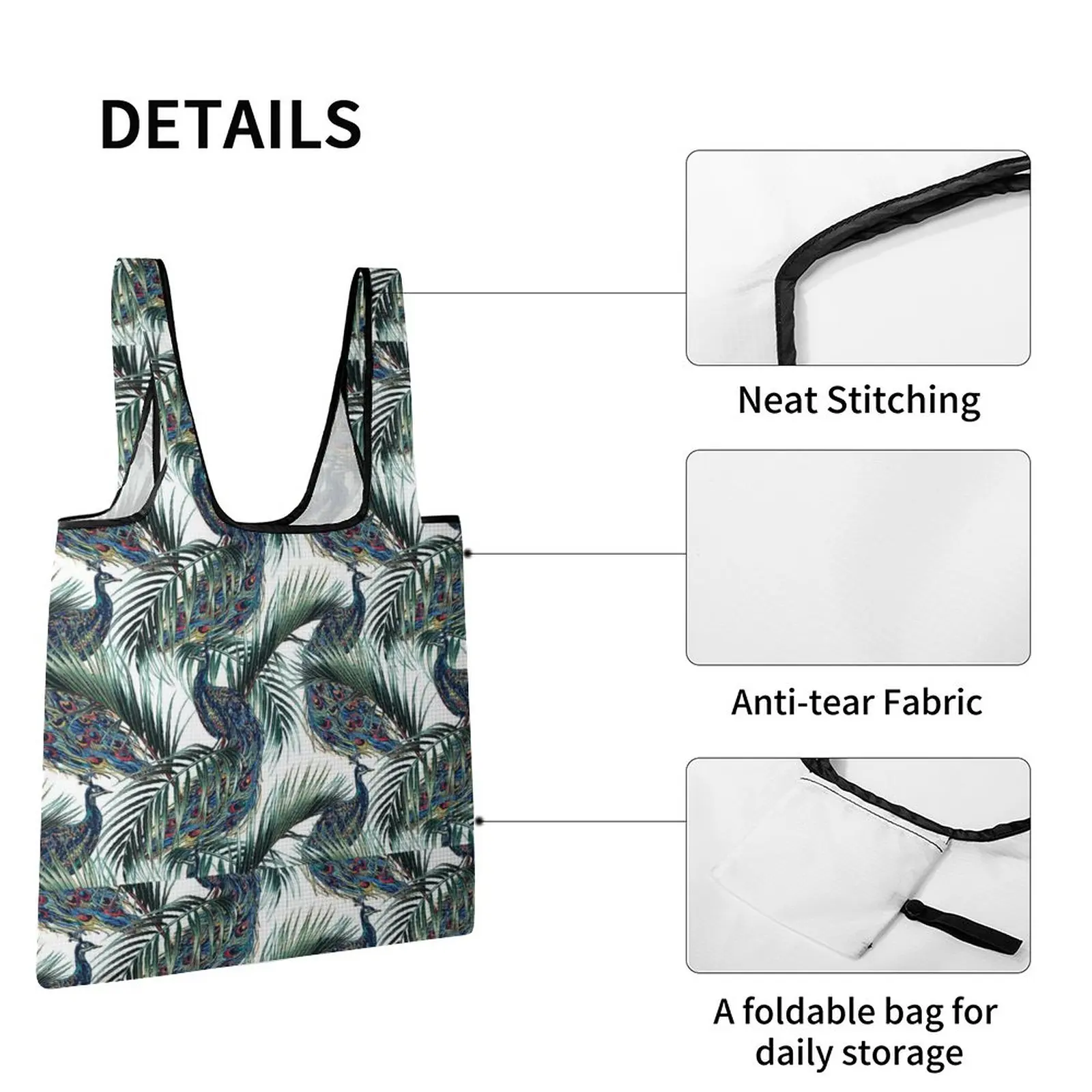 Lightweight Folding Shopping Storage Bag Large Capacity Reusable Grocery Totebag Supermarket Reusable Satchel Bag for Students