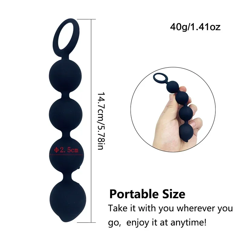 Anal Sex Toys Small Anal Beads Silicone Butt Plug for Women Anal Balls for Men Erotic Toys Plug Women's Stopper Anus