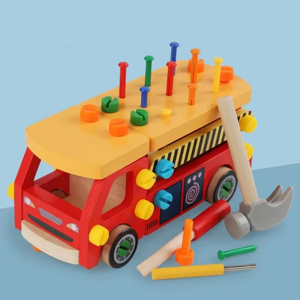 Montessori Screw Nut Toy Car Play Screw Tools Switch Function Children 3D Busy Board Ability Training Sensory Board
