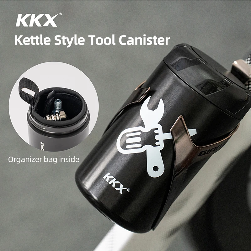 KKX Contenitore Portaoggetti per Portaborraccia da Bici, per Esterni, per Chiavi, Kit di Riparazione, Occhiali e Attrezzi per Bici - immagine 2