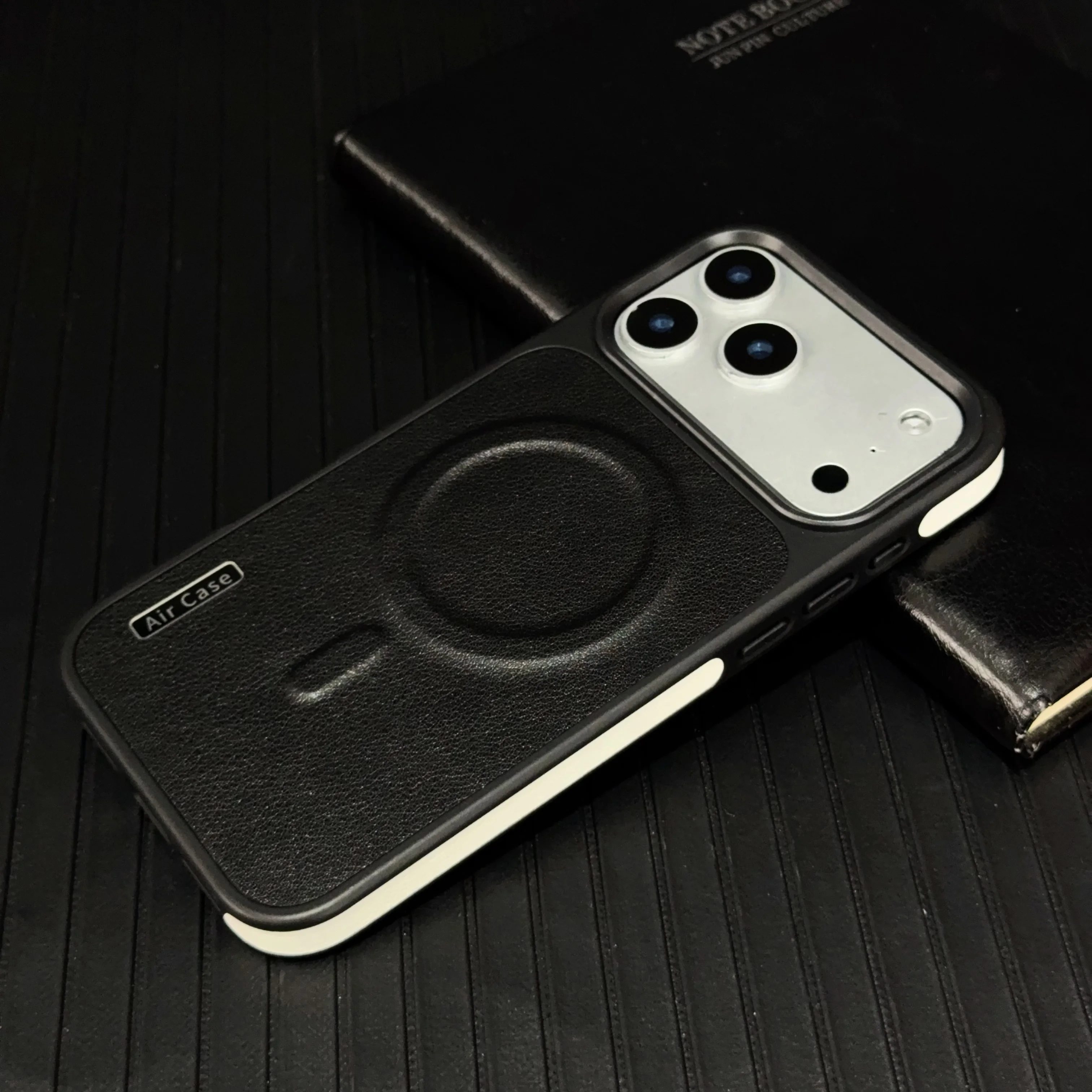 Luxury Leather Magnetic Shockproof Phone Case with Air Lens Protection