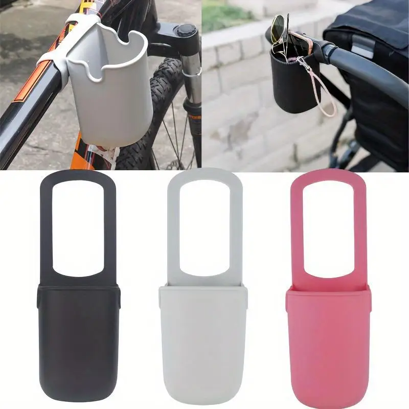 SU 1PC Baby Stroller Multifunctional Silicone Cup Holder Wheelchair Baby Stroller Bicycle Bottle Holder Bottle Storage Bag