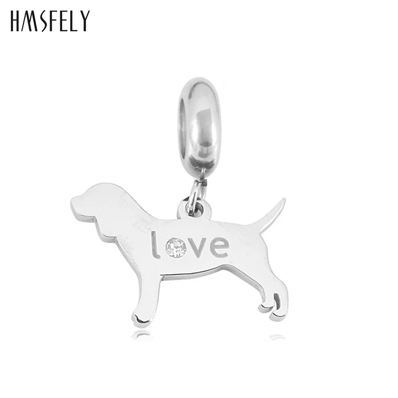 

HMSFELY Stainless Steel Lovely Dog Pendant For DIY Bracelet Necklace Jewelry Making Accessories Bracelets Parts