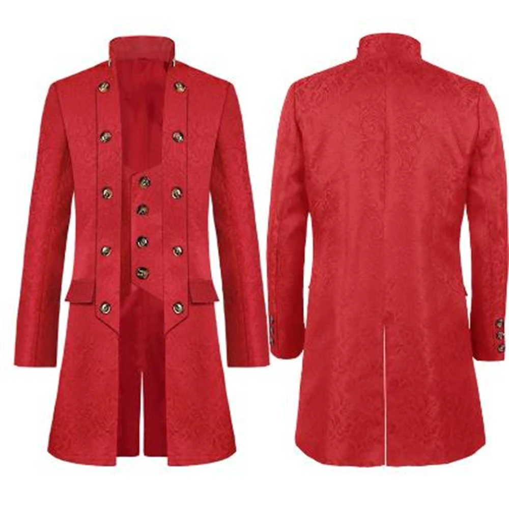 

Medieval Renaissance Jacket Victorian Edwardian Cosplay Costume Men Steampunk Trench Coat / Shirt Vintage Prince Overcoat