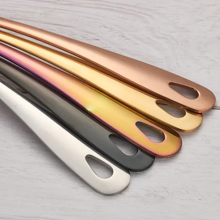 4pcs Stainless Steel Golden Tableware Suit Western Style Food Fork Spoon Cake Shovel Hotel Appliance Kitchen Utensils Tools