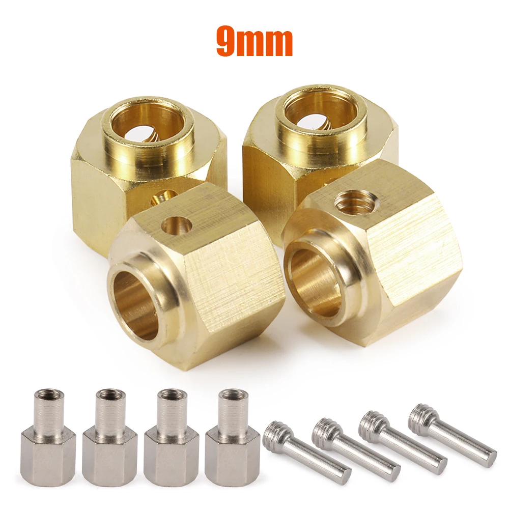 Shaluoman 황동 카운터 웨이트 확장 커넥터 6mm-12mm 1/10 RC 크롤러 자동차 용 육각 어댑터 확대 Axial SCX10 TRX4