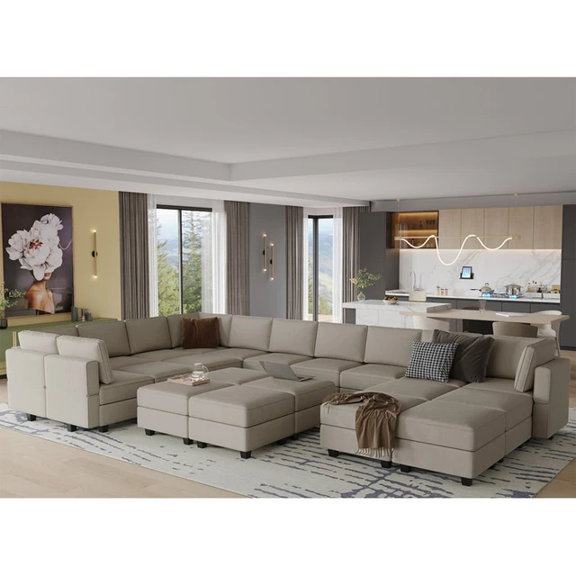 u sofa 21 - Piece Upholstered Sectional sofa living - AliExpress