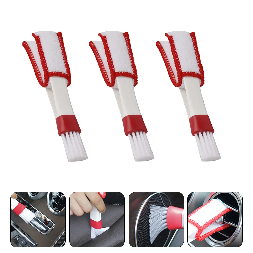 

3 PCS Car Gap Brushes Duster Interior Handheld Cleaning Keyboard Superfine Fiber Corner Detail