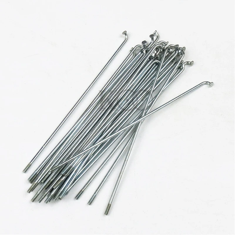 20Pcs*Bicycle Spoke 12G Steel 45~160mm Spokes With Nipples 2.5mm Diameter E-Bike MTB/ Fat E-Bicycle Silvery Parts Accessories