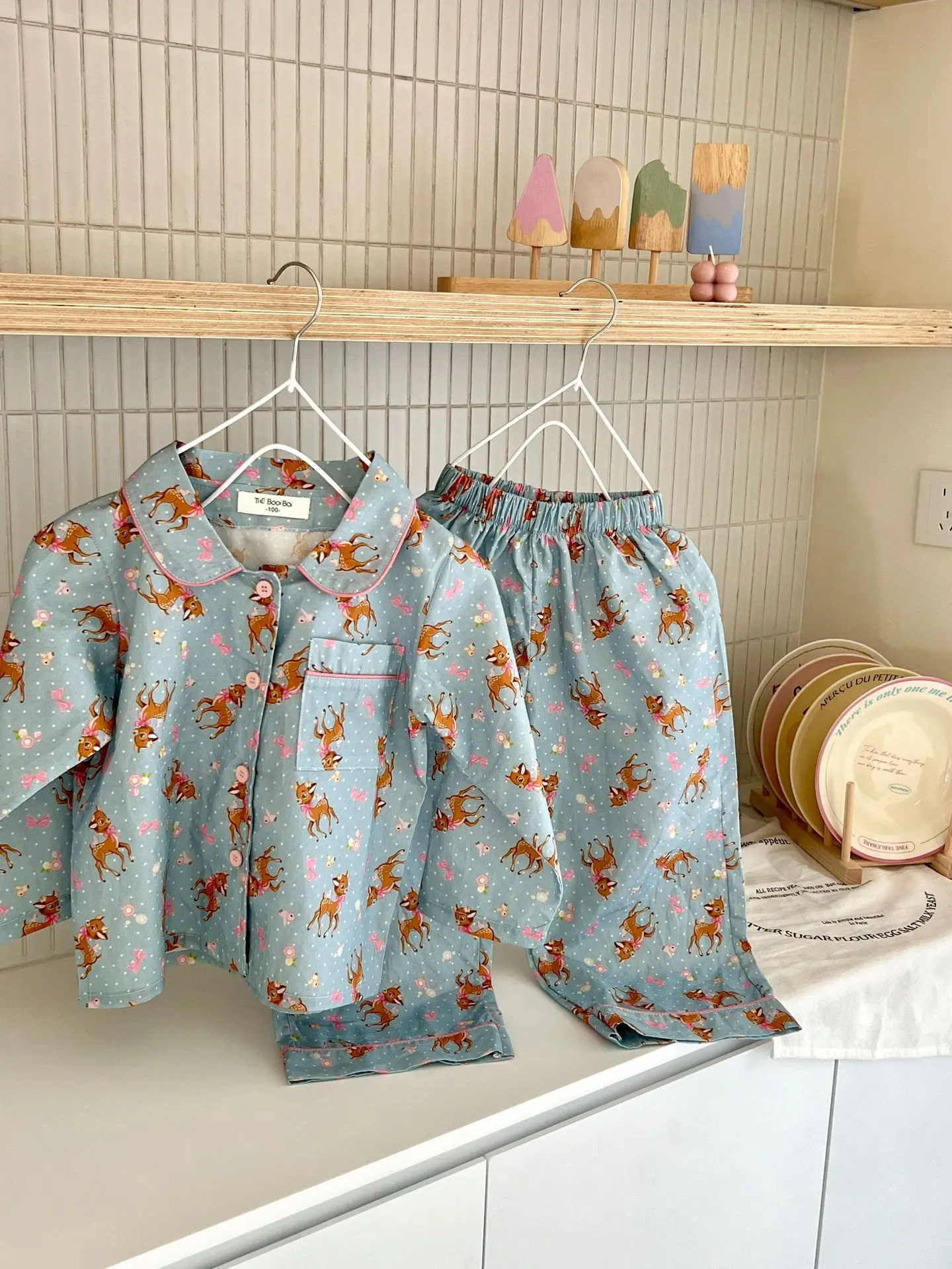 Spring Autumn Children's Set Cotton Cartoon Children's Home Clothing Set Baby Boy Girls Pajama Kids Kids Autumn Pajamas