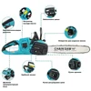 42V (21V*2) Brushless 16Inch Electric Chainsaw Cordless Pruning Woodworking Power Tool Handheld Garden Cutter For Makita Battery 3