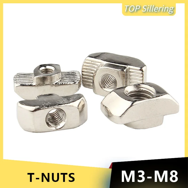 10/20/30pcs M3 M4 M5 M6 M8 Series Slot Tnut Sliding T Nut Hammer Drop