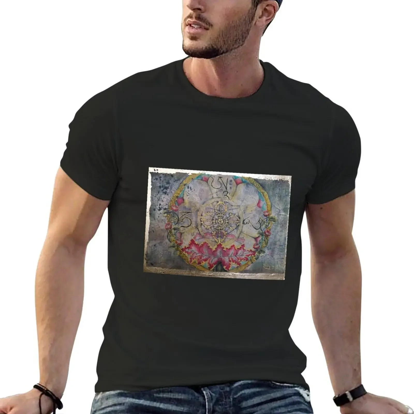 

OM.AH.HUM T-Shirt Short sleeve tee cute clothes men t shirt