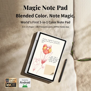 XPPen Magic Note Pad Android 14 Tavoletta grafica bianca Blocco note per scrittura digitale aziendale Lettore di e-book in carta con inchiostro a colori 3 in 1 1