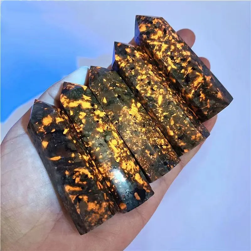Natural Yooperlite Tower Firestone Fosforescenza Potente Energia Cristallo E Pietra Bacchetta Guarigione Spiritual Witchartyspiritual