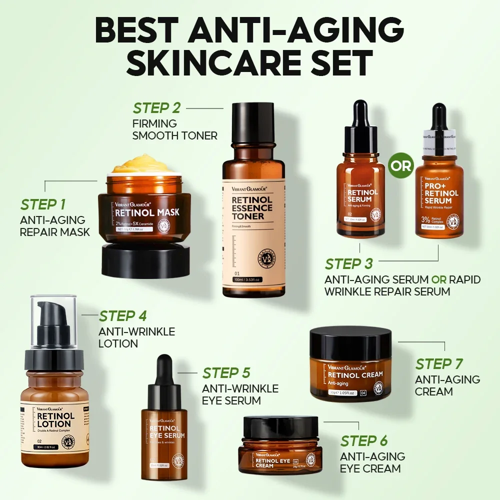 VIBRANTGLAMOUR 10PCS Retinol Face Serum Moisturizing  Essence 6