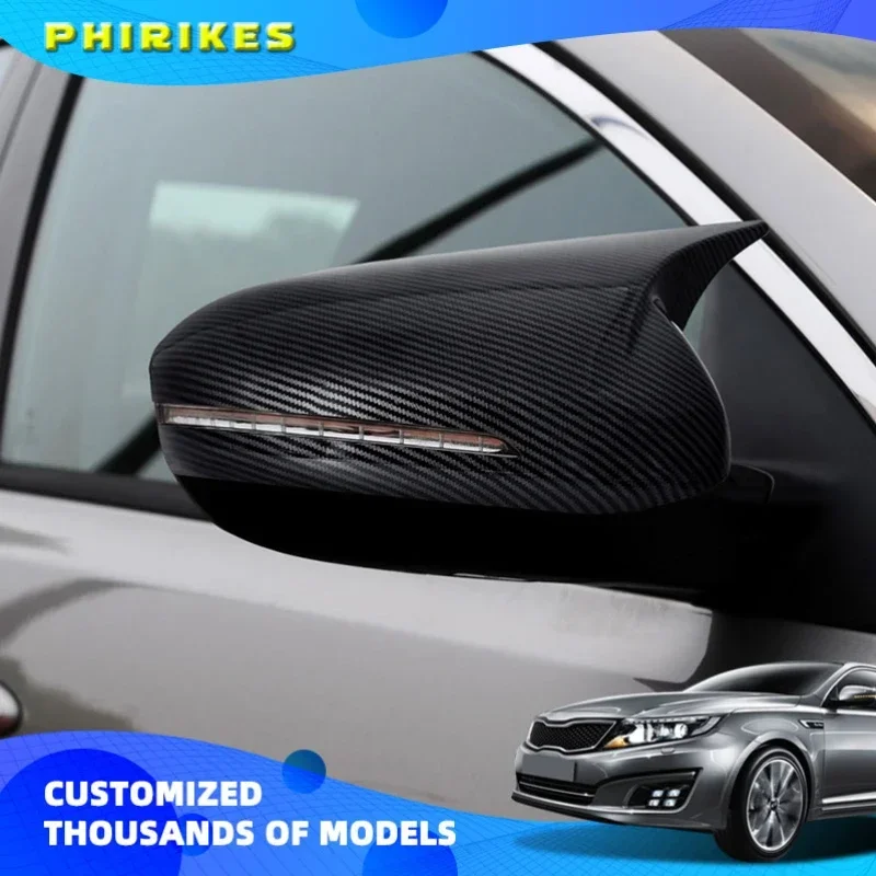 

Для KIA K5 Optima 2011-2015, стильная Пряжка из АБС-углеродного волокна для автомобильного внешнего корпуса, боковой двери, зеркала заднего вида, крышка, оболочка, отделка