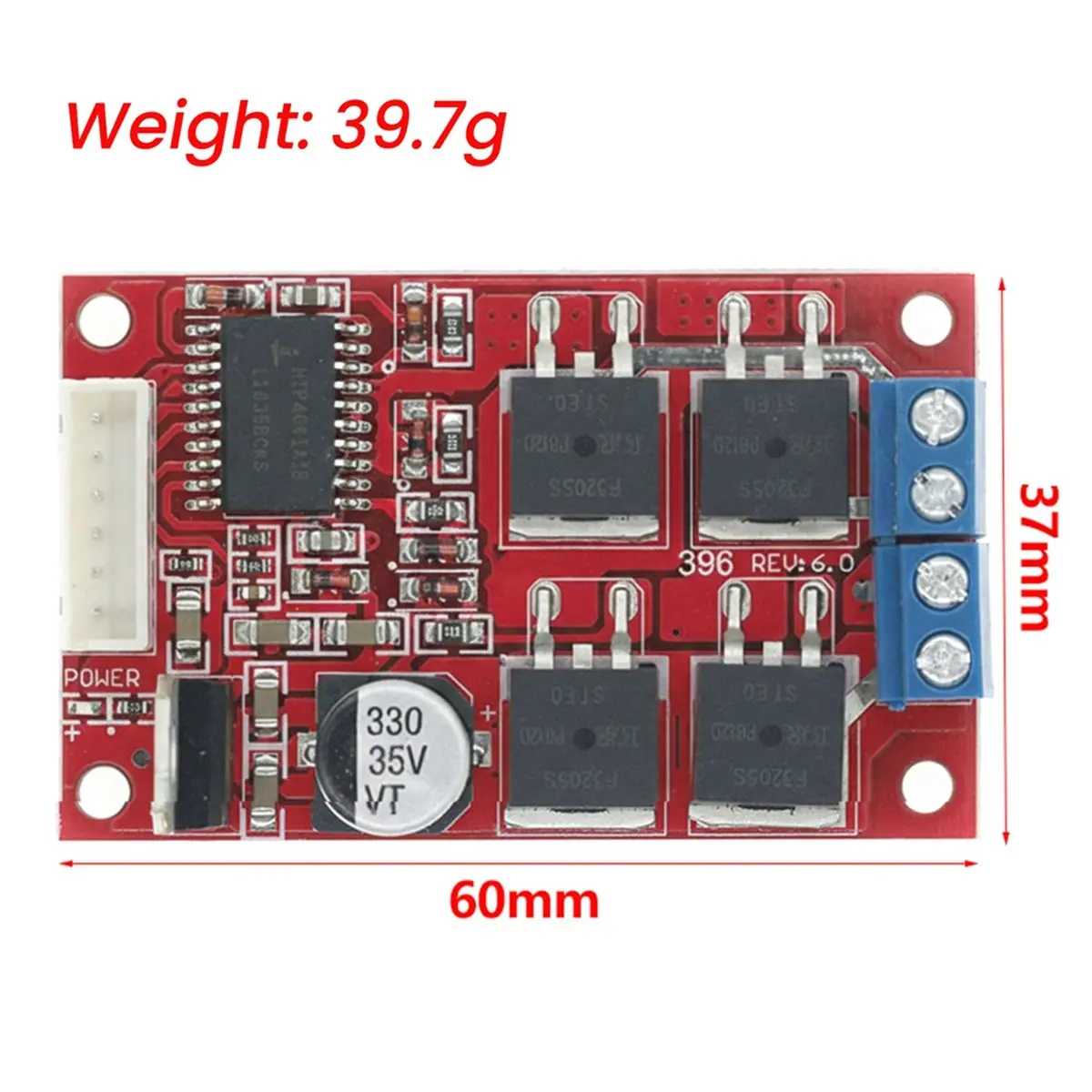 (A23G) 고전력 DC 모터 드라이버 보드 450W 브러시 모터 드라이버 제어 모듈 DC 12V/24V/36V 역방향 브레이크