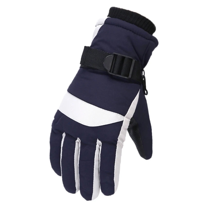 Winter Waterproof Children's Ski Gloves Thicken Fleece Lining Warm Baby Mittens for 6-16 Years Old Kids Outdoor Sports Gloves