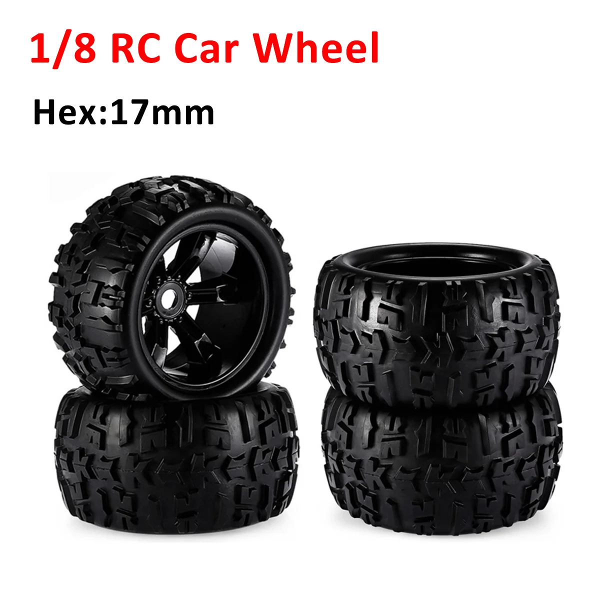 

4PCS 150mm 1/8 RC Monster Car Truck Buggy Tyre Wheel Tires for Hongnor Team Losi GM DHK HPI Redcat Hsp Kyosho Hobao Wltoys