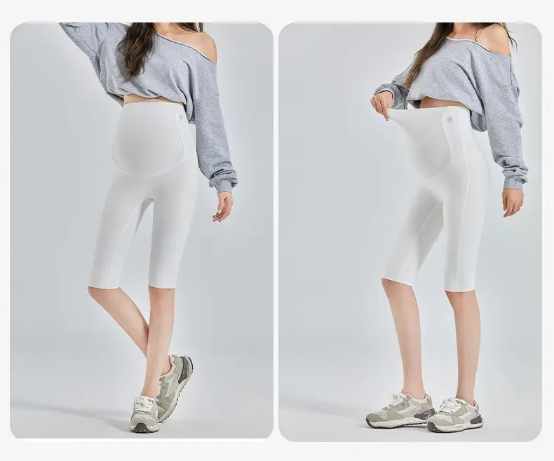 Maternity Leggings Outer Wear Summer Thin Large Size Small Spring and Summer Five Points Yoga Shark Safety Shorts Wear