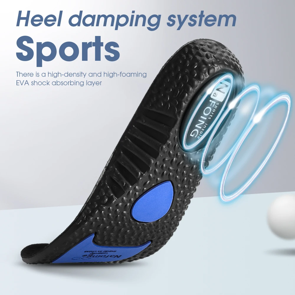 Description Picture 4 of itemBlack Sports Air Cushion for Shock Absorption Height Increased Insoles Feet Memory Foam Shoes Pad Breathable Heel Lift Insoles
