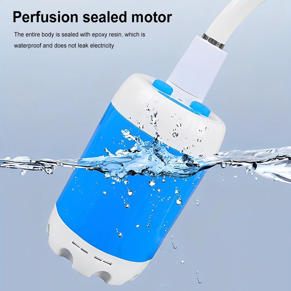 Electric Shower Pump Rechargeable Outdoor Camp Pump Portable Upgrade Shower Head Sprayer for Travel Hiking Pet Bath Car Washing