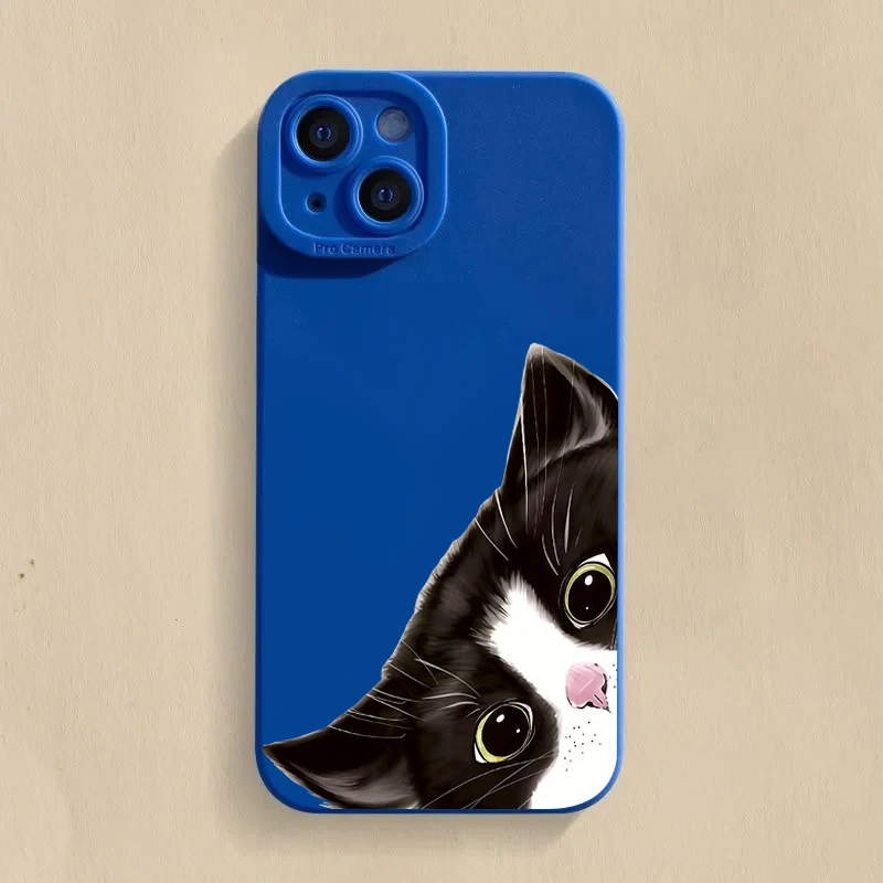 Adorable Black Cat Design Soft Phone Case Cover