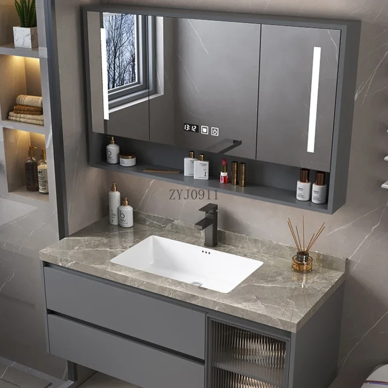 Bathroom Storage Kitchen Cabinet Washbasin Locker Vanity Sink Mirror Multifunction Home Furniture Drawer Towel Base Gabinete