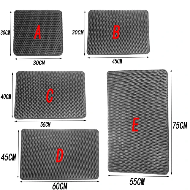 Cat Litter Mat Double Layer Pet Non Slip Big Pet Litter Box Filter Mat Wear Resistant Waterproof Cat Litter   Mat Clean Supplies 6