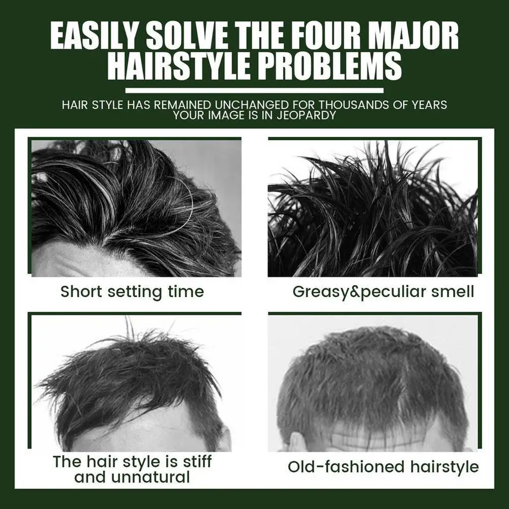 100g Hair Clay Hairstyling Cream For Men Hair Shaping Fluffy Long-lasting Strong Modeling Hold Low Shine Styling Wax Cream