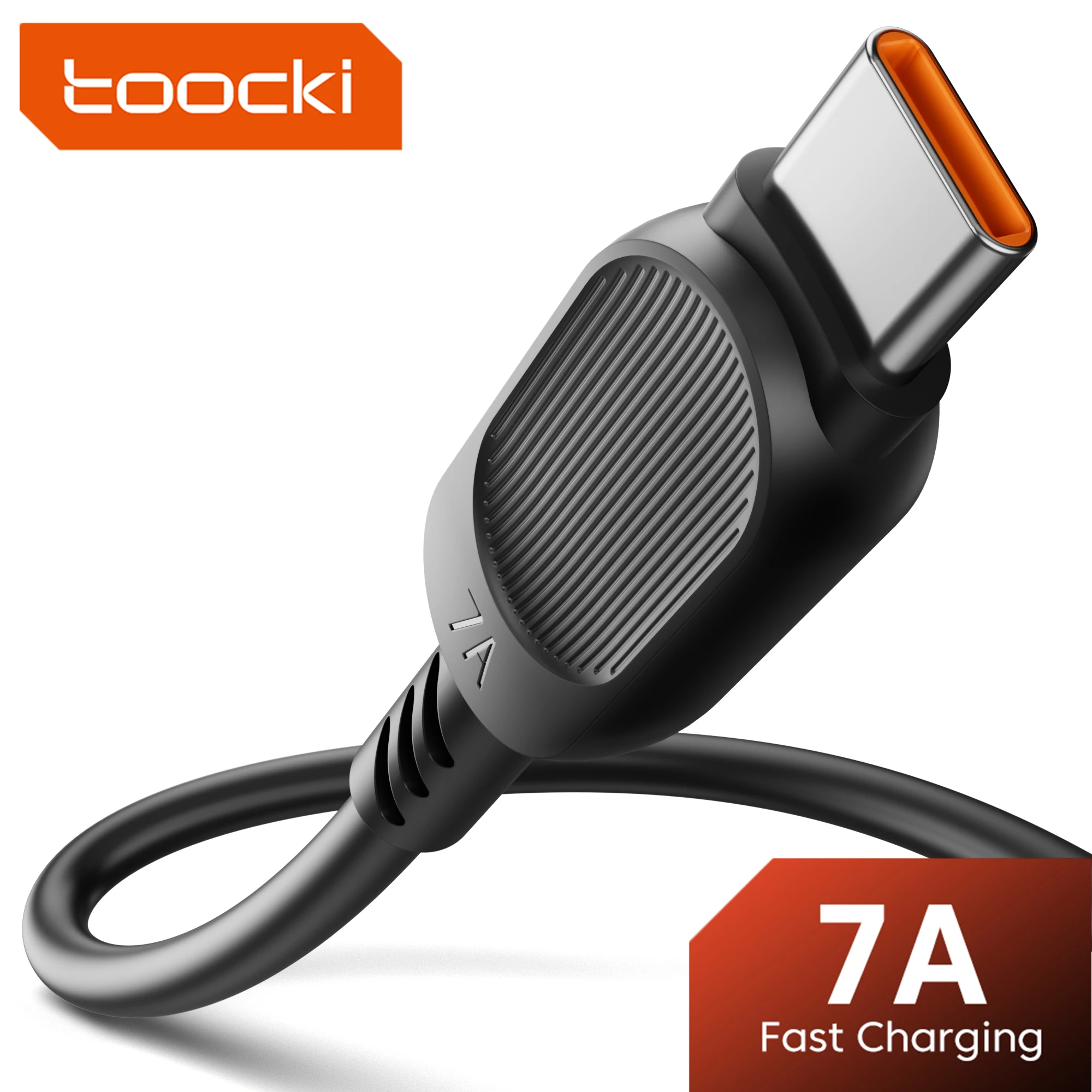  Toocki 7A USB Type C Cable 100W/66W Fast Charging for Huawei P40 P30 USB C Charger Data Cord for Samsung Xiaomi Oneplus POCO 