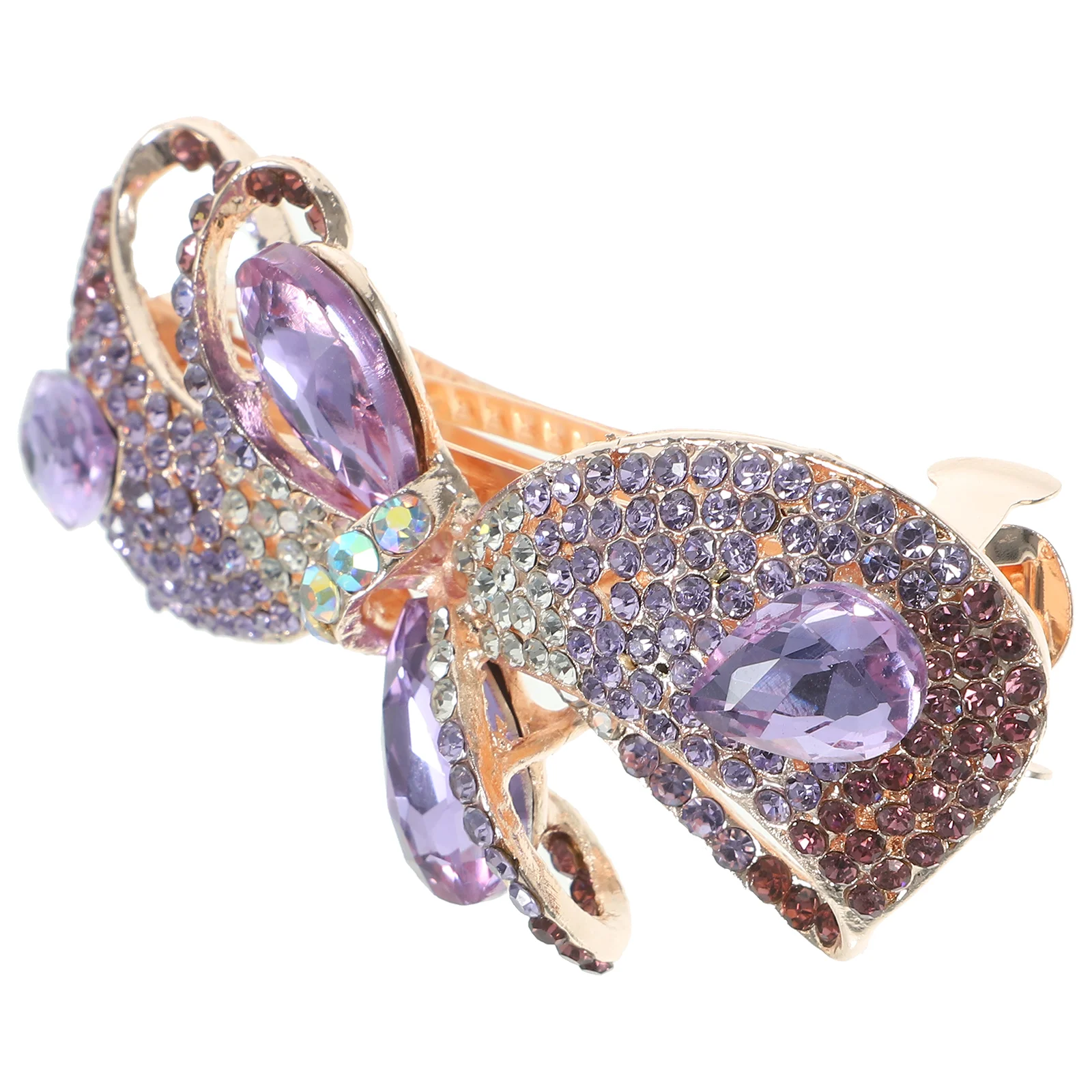 

Hair Clips Women Hairclips Issue Card Ponytail Holders Fine Metal Rhinestone Barrettes Thick Bow Miss Snap