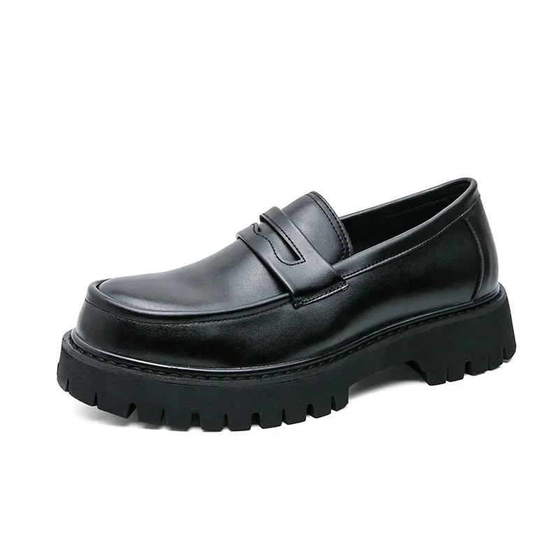 CD Boy Platform Loafer In Black Tweed Fabric And Cowhide 113487