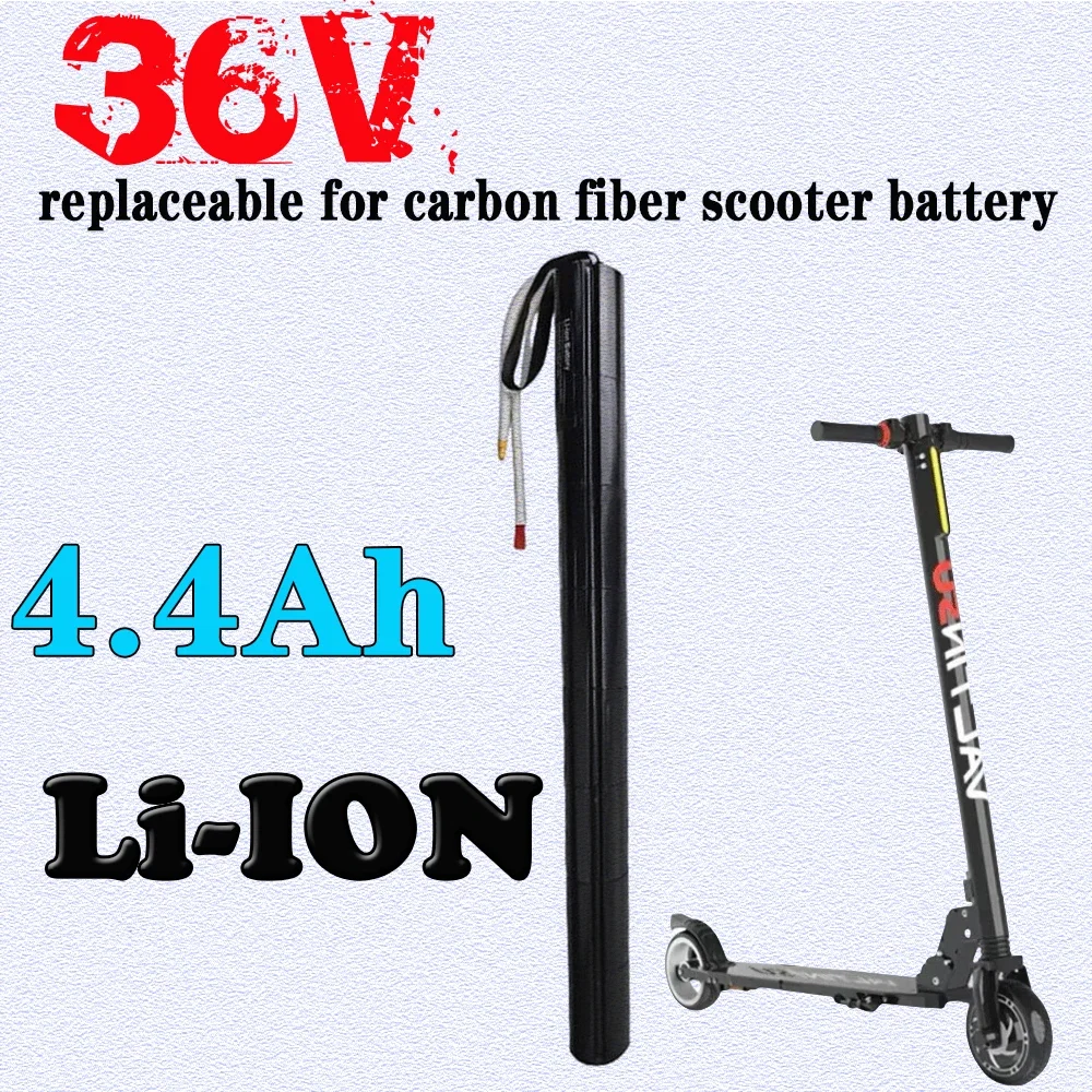 

36V 4400mah/4.4AH Carbon Fiber Electric Scooter Lithium Battery Carbon Fiber Scooter Carbon Fiber Battery With XT30+JST